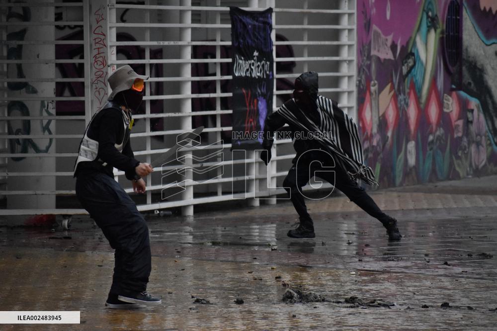 Demonstrations Against the Election of New Rector of Colombia's National University