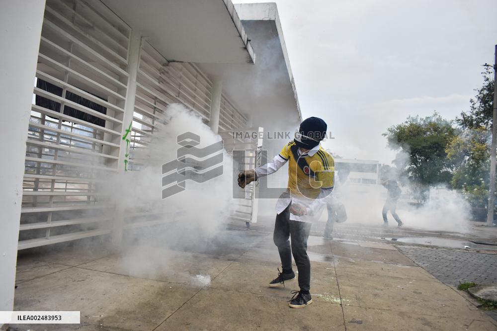 Demonstrations Against the Election of New Rector of Colombia's National University