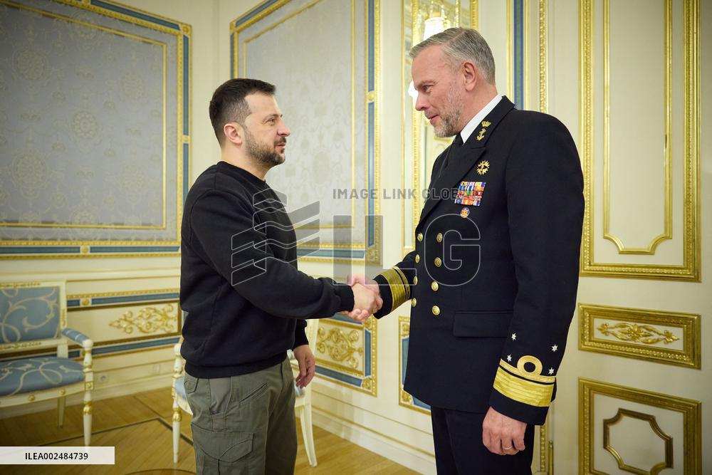 Zelensky Meets NATO Military Committee Chair - Kyiv