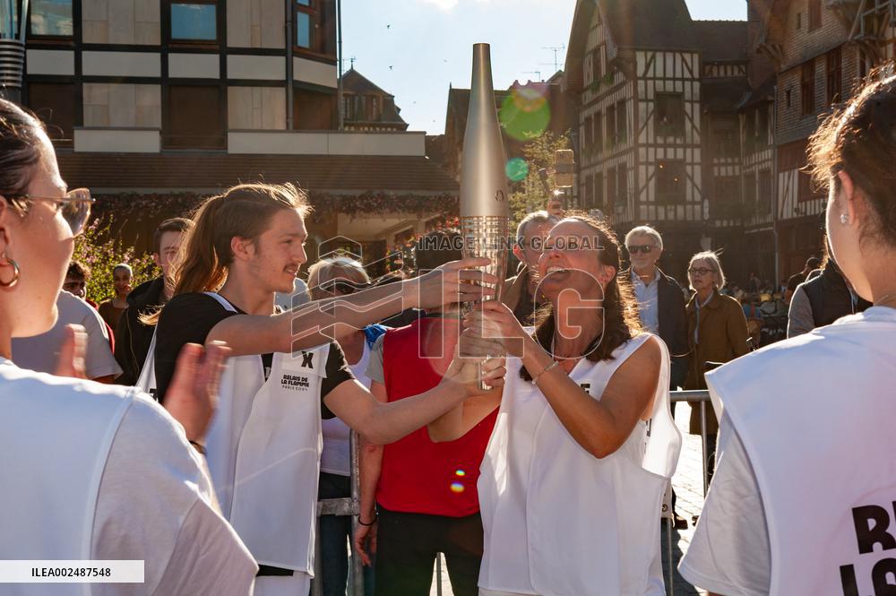 Rehearsal of the Olympic torch relay in Troyes
