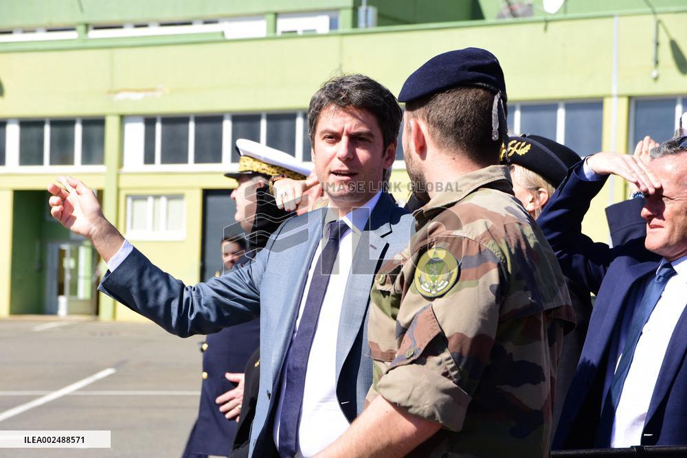 Gabriel Attal Visits Lyon-Mont Verdun Air Base
