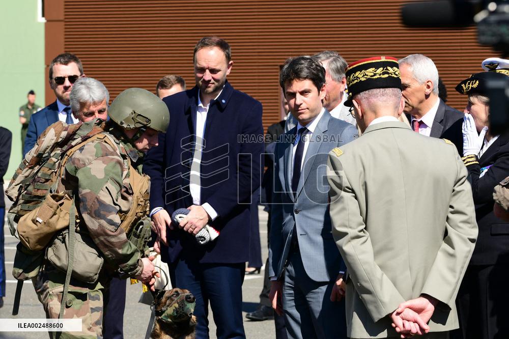 Gabriel Attal Visits Lyon-Mont Verdun Air Base