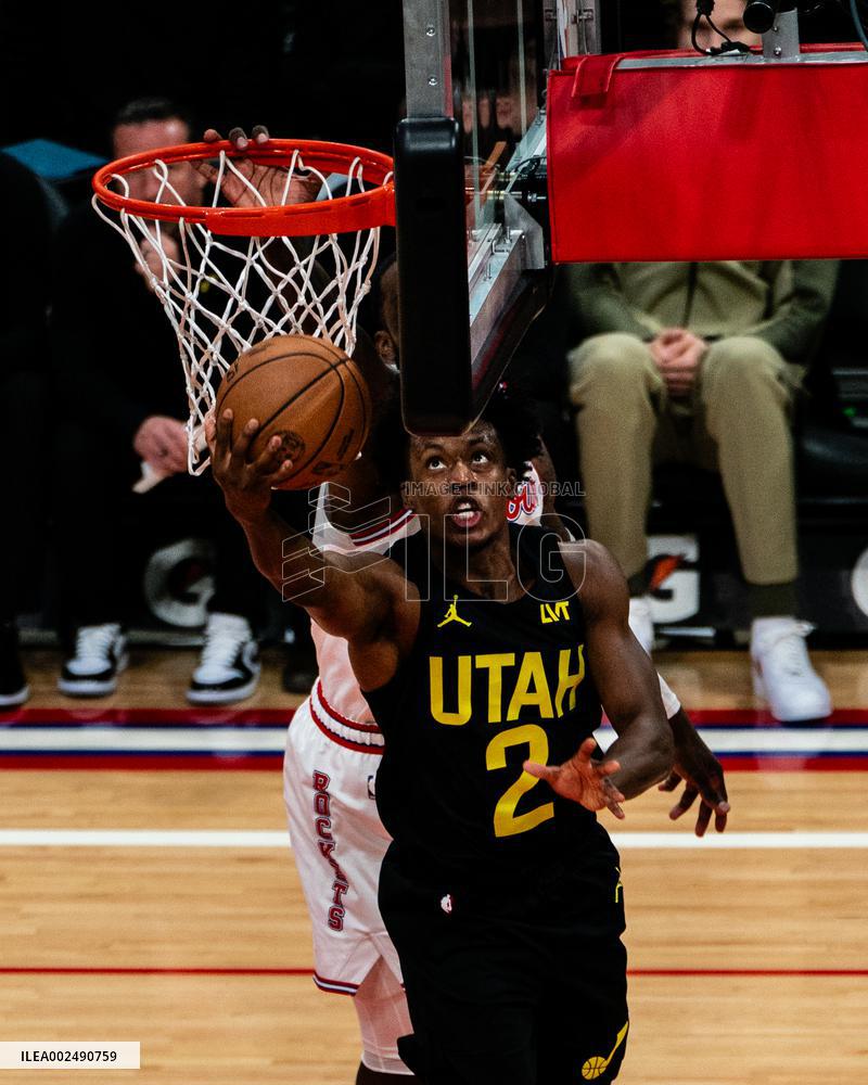 (SP)U.S.-HOUSTON-BASKETBALL-NBA-JAZZ VS ROCKETS
