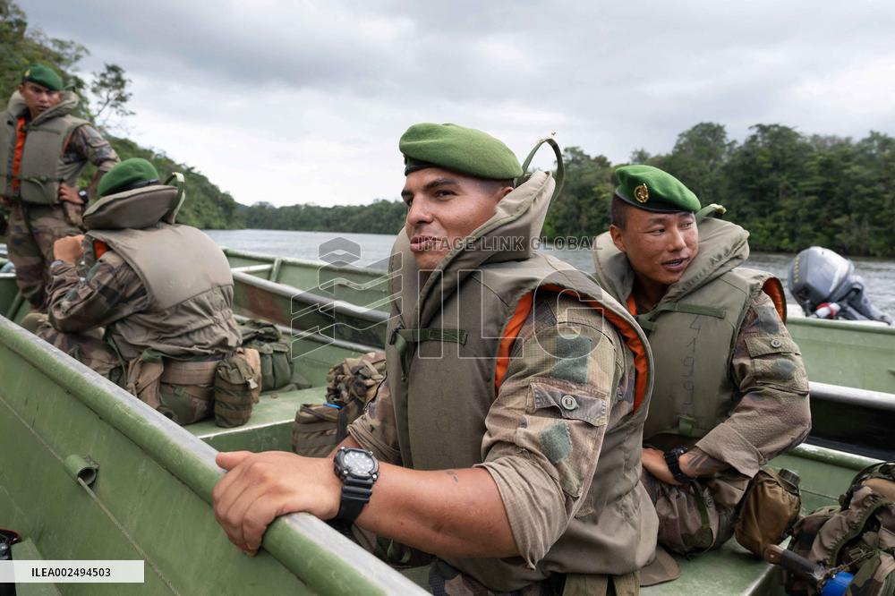 River Checkpoint At Saut Tourepe On The Approuague River - French Guiana