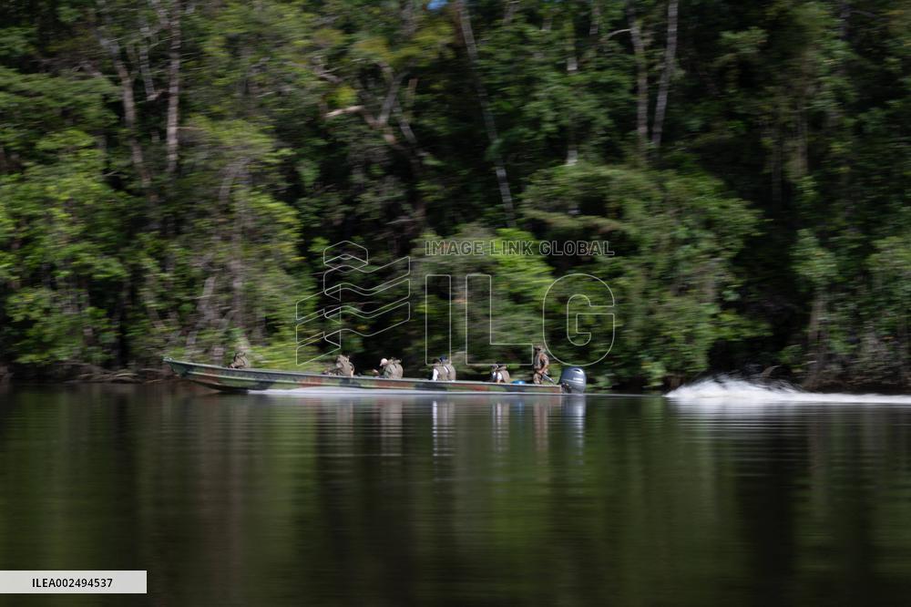 River Checkpoint At Saut Tourepe On The Approuague River - French Guiana