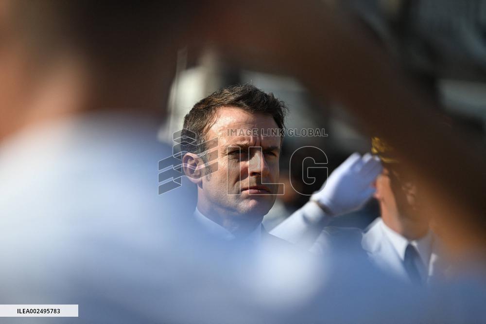 President Macron Attends A Ceremony In Cayenne - French Guiana