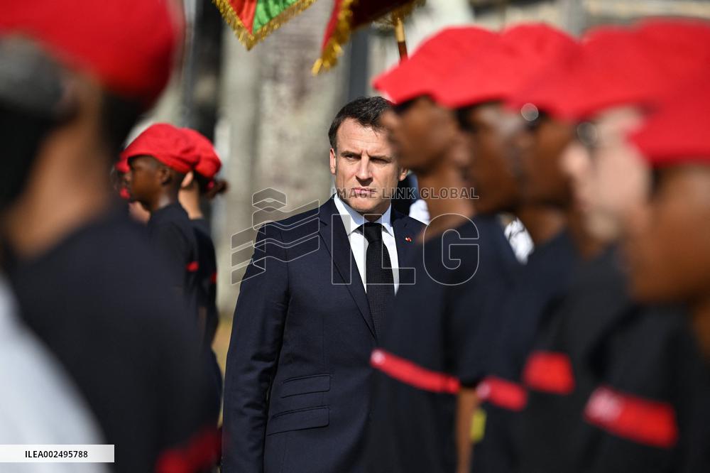 President Macron Attends A Ceremony In Cayenne - French Guiana