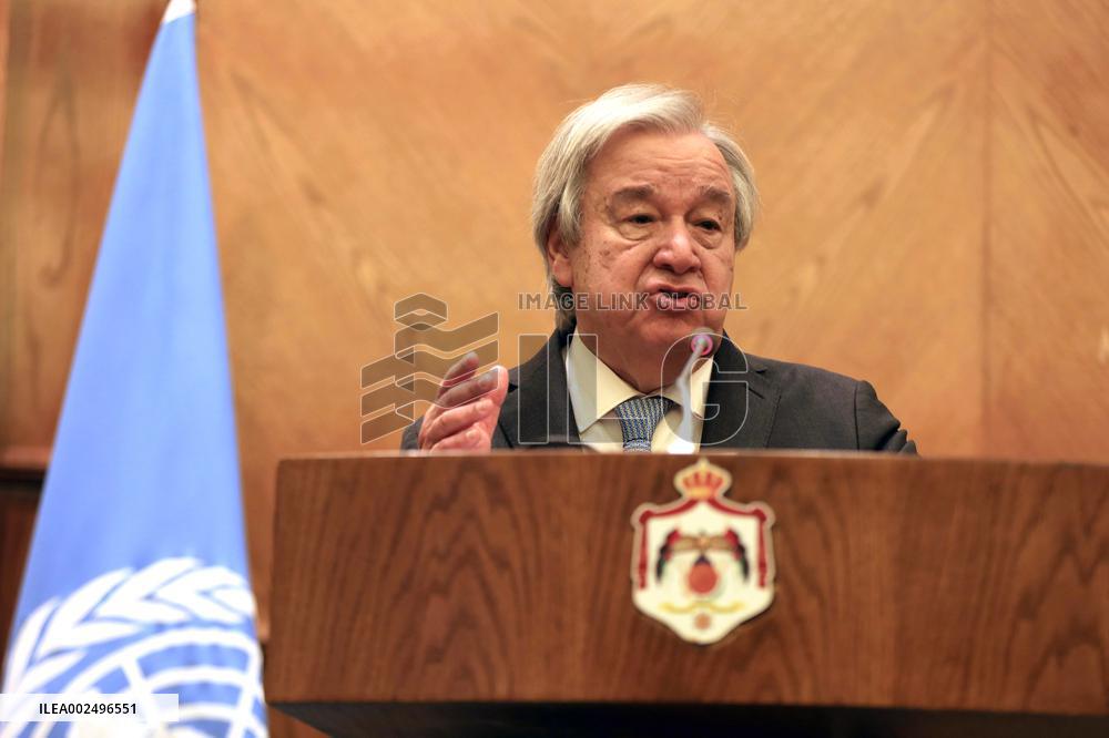JORDAN-AMMAN-FM-GUTERRES-PRESS CONFERENCE