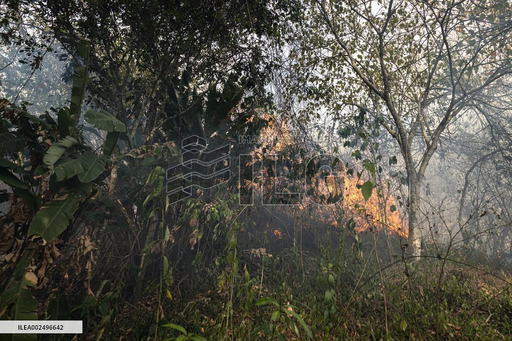 Forest Fire in Copacabana Antioquia