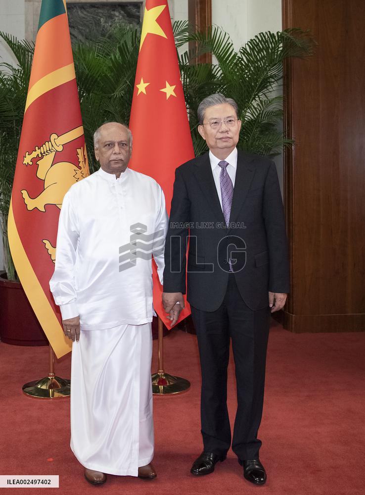 CHINA-BEIJING-ZHAO LEJI-SRI LANKAN PM-MEETING (CN)