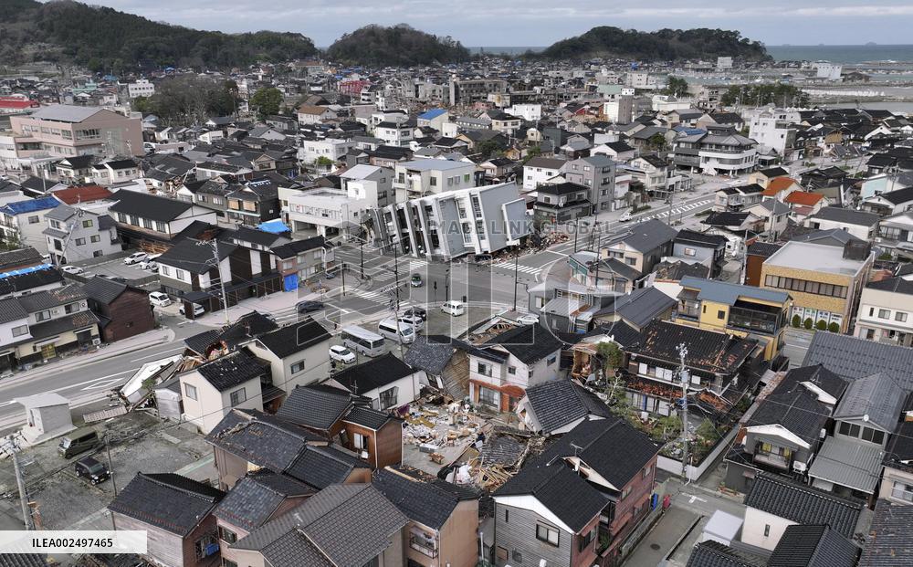 Aftermath of strong earthquake in central Japan