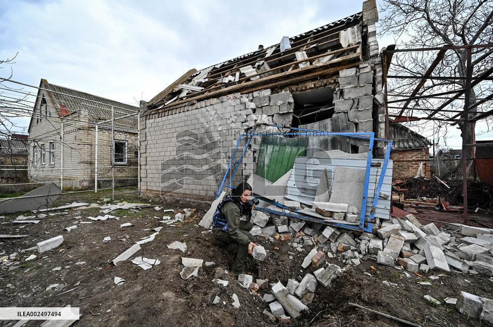 Frontline village of Prymorske in Zaporizhzhia
