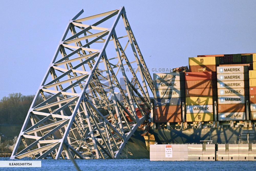 Baltimore Key Bridge Collapses After Ship Collision