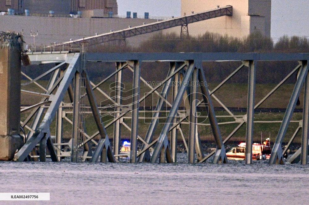 Baltimore Key Bridge Collapses After Ship Collision