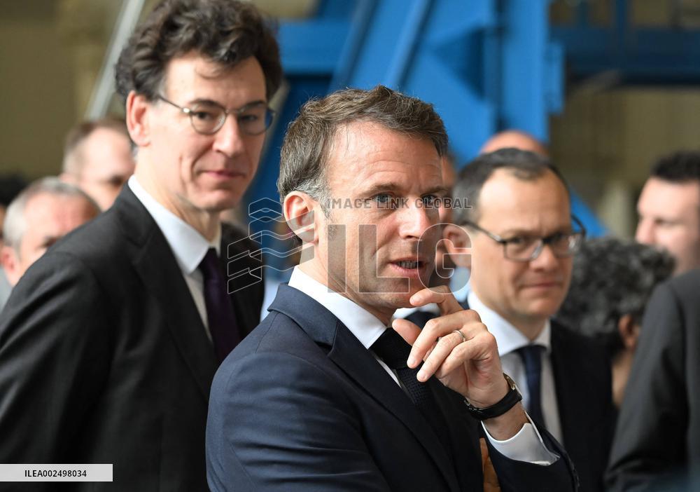 Emmanuel Macron Visits Ariane 6 Mounting Area - Guiana