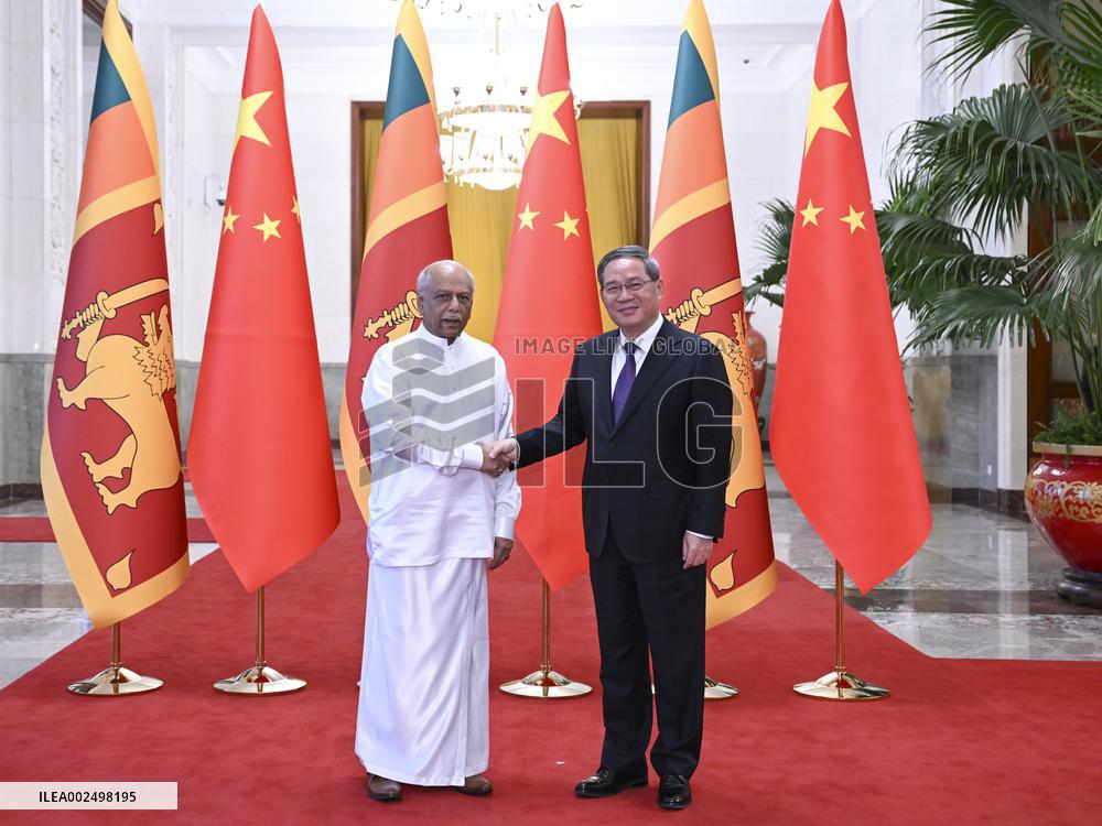 CHINA-BEIJING-LI QIANG-SRI LANKAN PM-TALKS (CN)