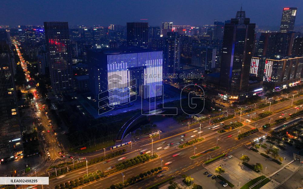 CHINA-HONDURAS-FIRST ANNIVERSARY-DIPLOMATIC TIES-LIGHT SHOW (CN)