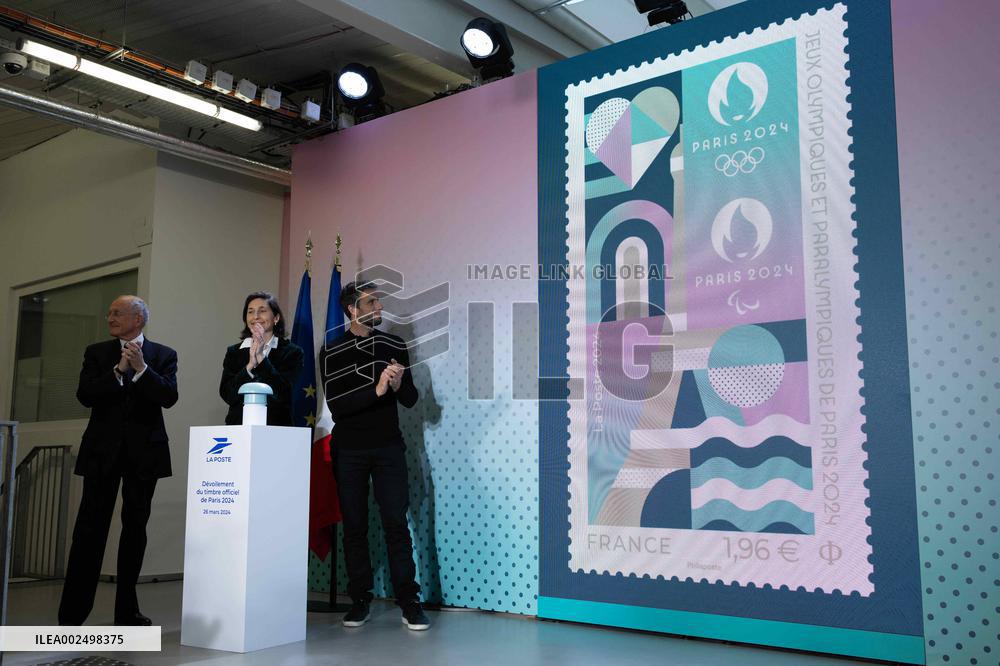 Unveiling of the Olympic Paris 2024 Stamp - Paris