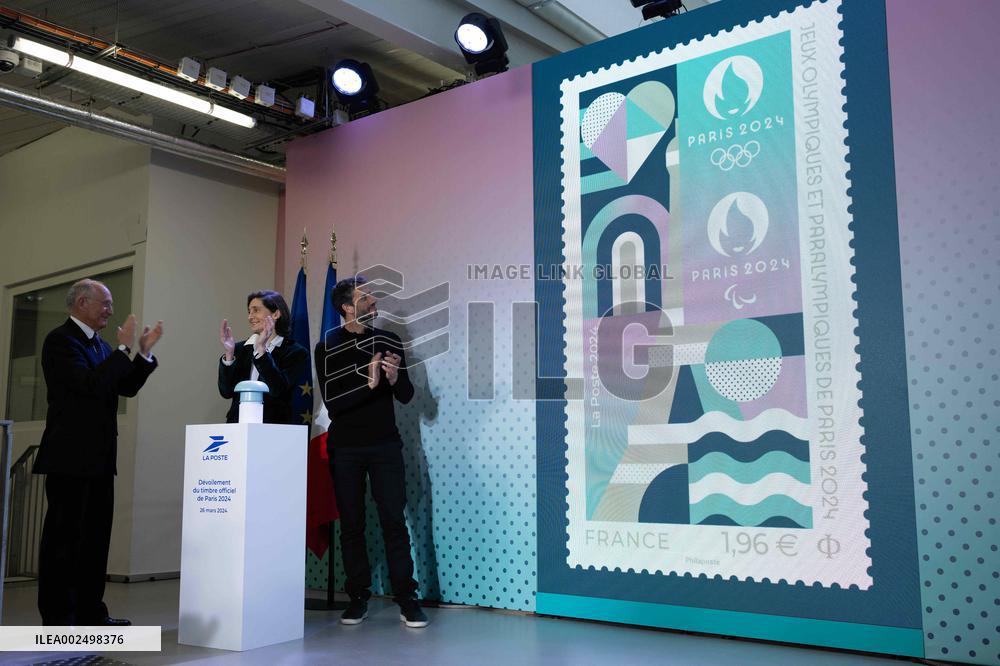 Unveiling of the Olympic Paris 2024 Stamp - Paris