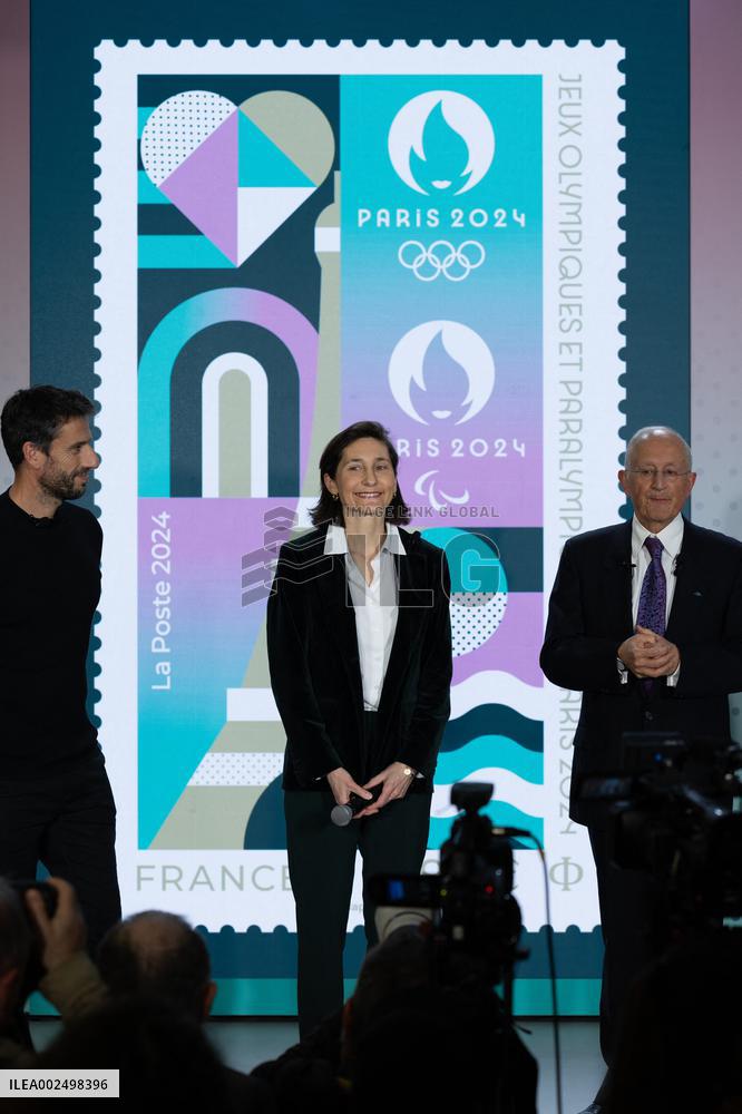 Unveiling of the Olympic Paris 2024 Stamp - Paris
