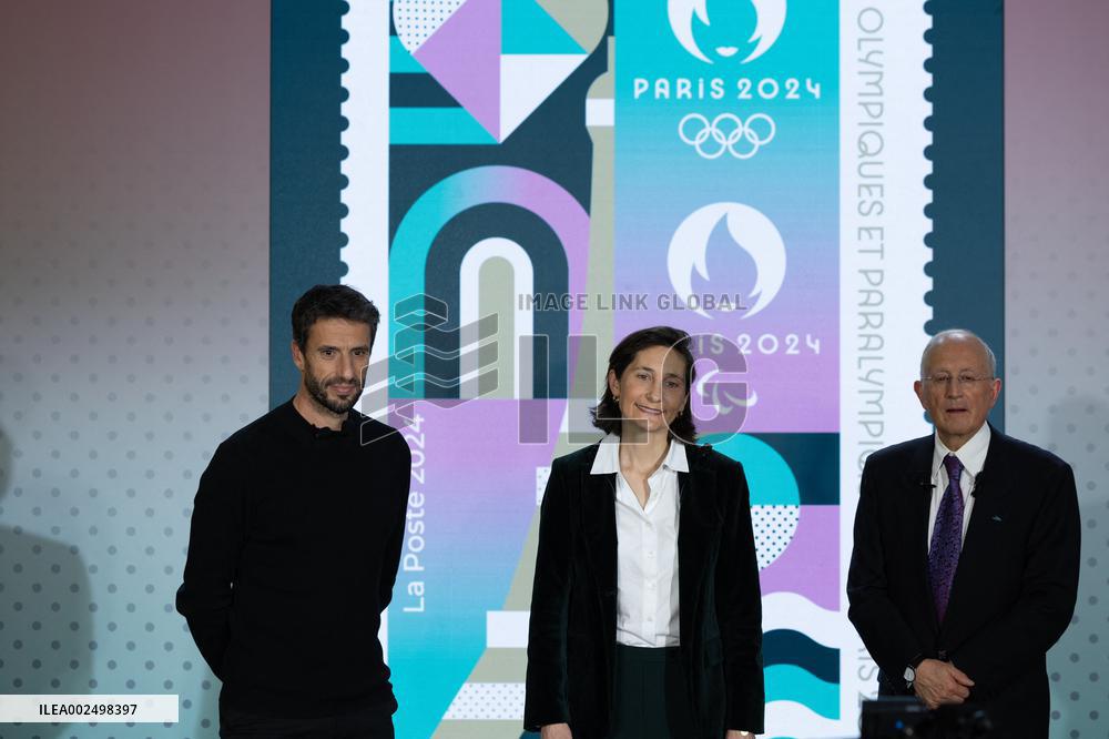 Unveiling of the Olympic Paris 2024 Stamp - Paris