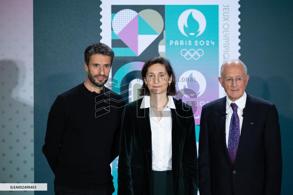 Unveiling of the Olympic Paris 2024 Stamp - Paris