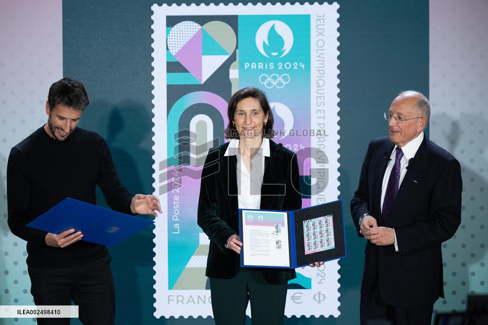 Unveiling of the Olympic Paris 2024 Stamp - Paris