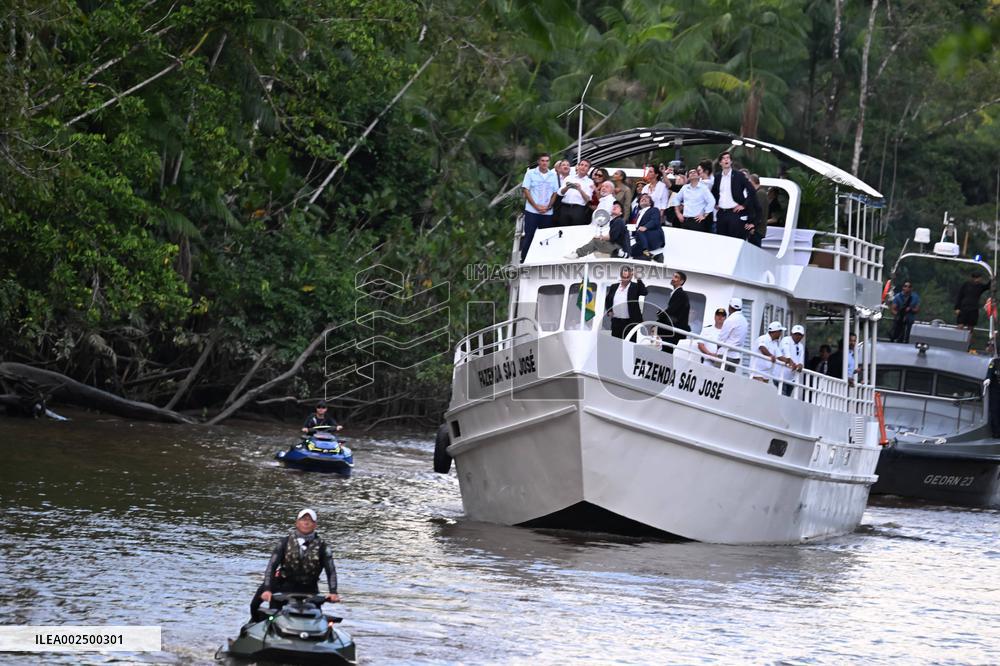 Macron And Lula Meet Raoni At Combu Island - Brazil