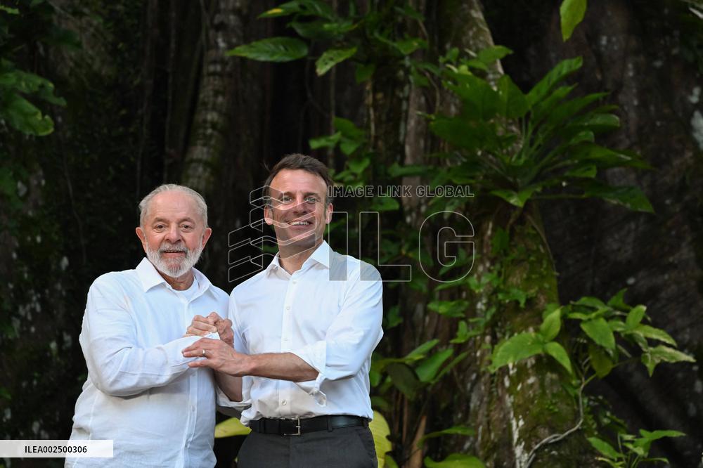 Macron And Lula Meet Raoni At Combu Island - Brazil