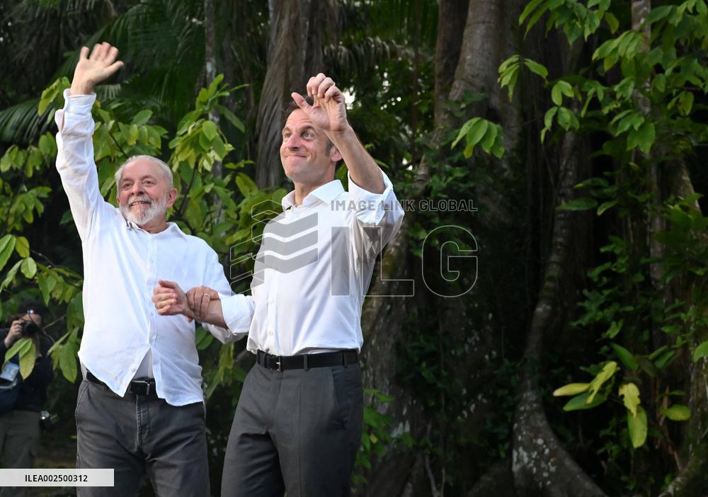 Macron And Lula Meet Raoni At Combu Island - Brazil