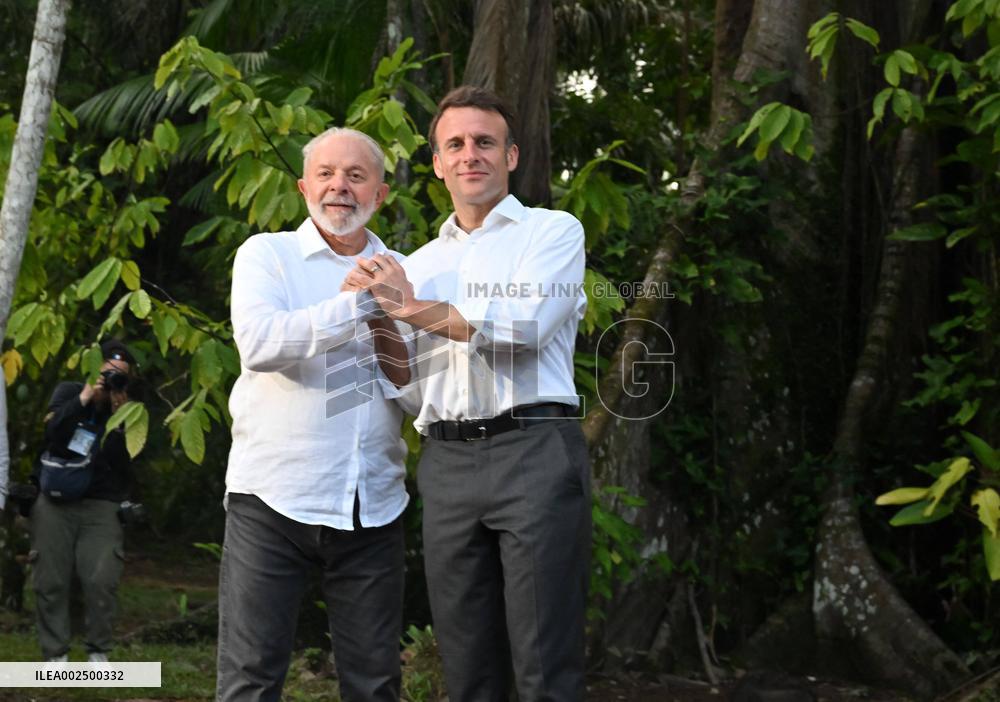 Macron And Lula Meet Raoni At Combu Island - Brazil
