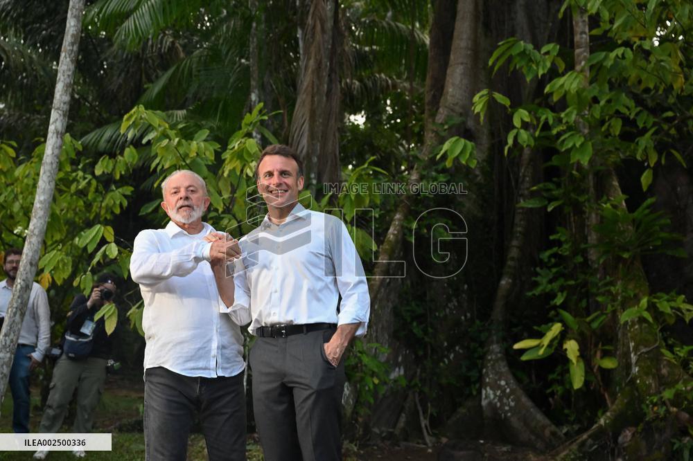 Macron And Lula Meet Raoni At Combu Island - Brazil