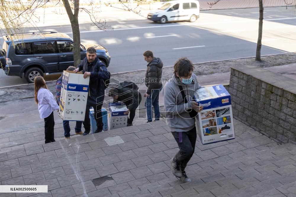 Russian missile debris partially destroys Kyiv Art Academy