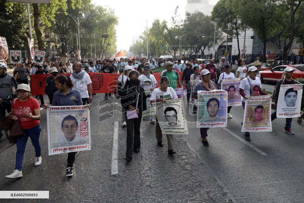 Protest Demanding Justice For The Ayotzinapa Victims - Mexico