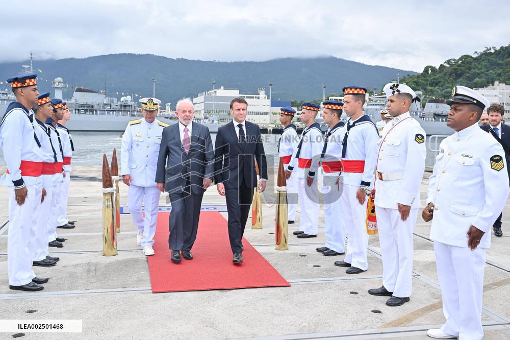 President Macron and Lula launch submarine built in Brazil with French tech
