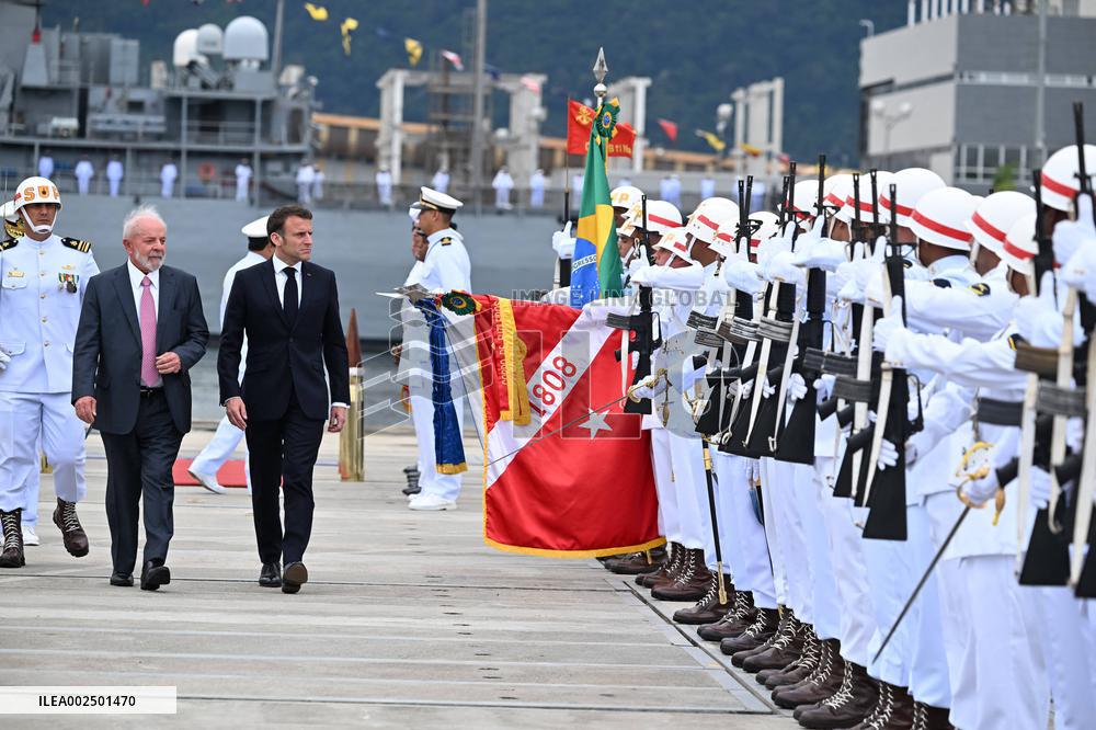 President Macron and Lula launch submarine built in Brazil with French tech