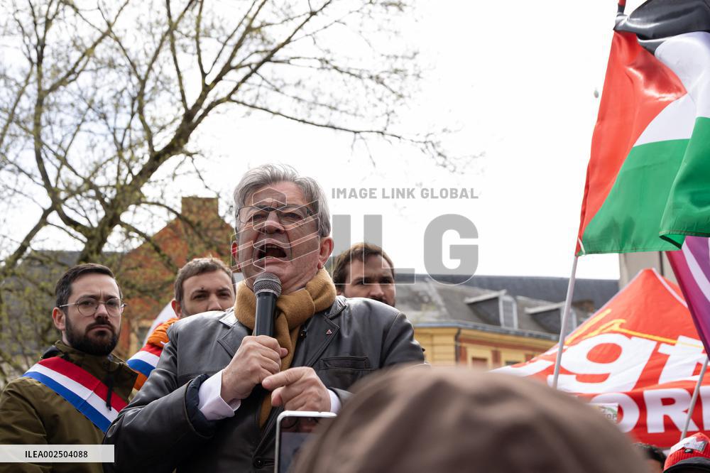 Jean-Luc Melanchon At CGT Rally - Lille