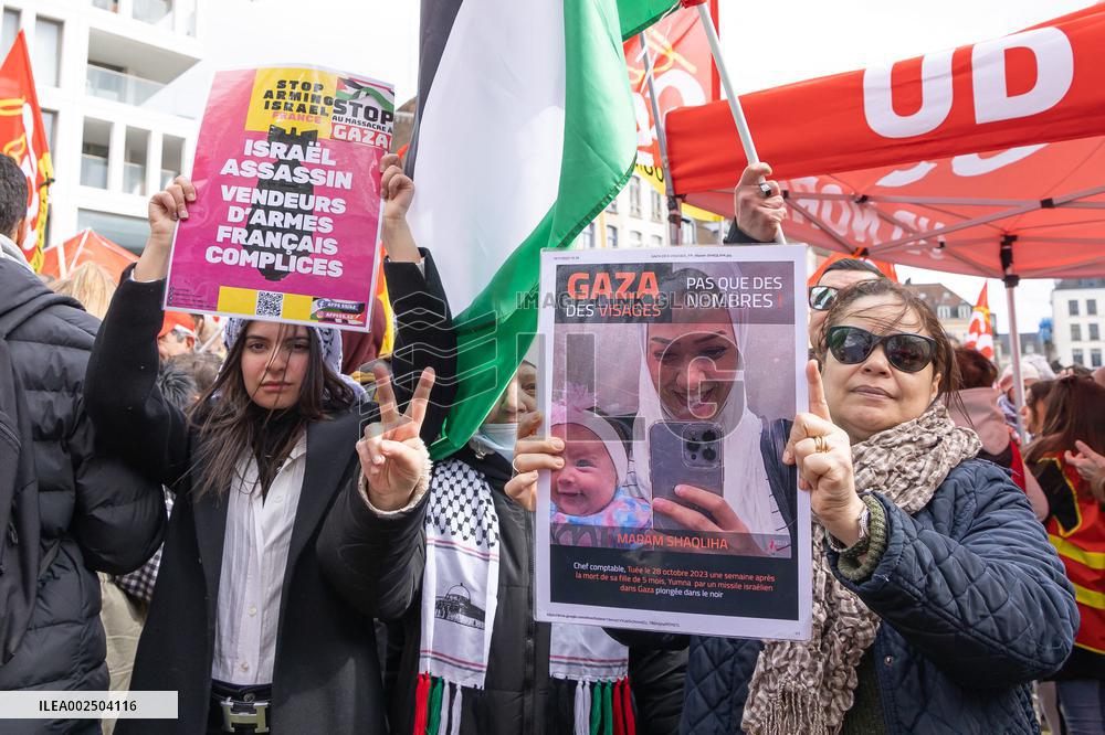 Jean-Luc Melanchon At CGT Rally - Lille