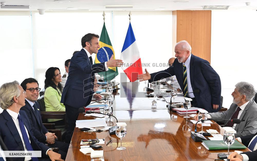Macron And Lula At The Planalto Palace - Brasilia