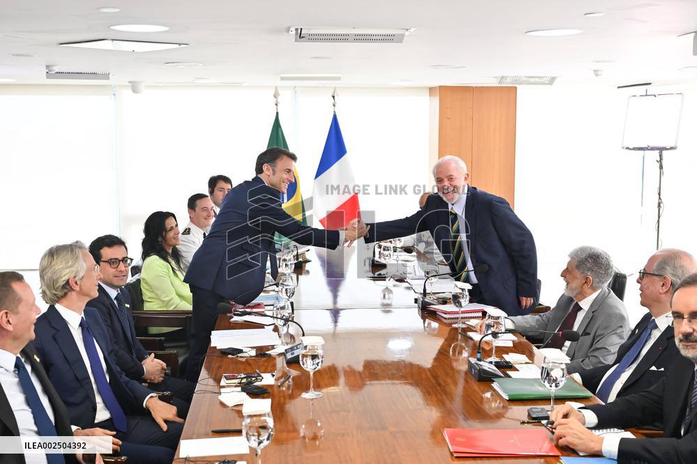 Macron And Lula At The Planalto Palace - Brasilia