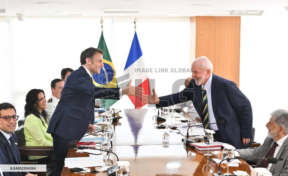 Macron And Lula At The Planalto Palace - Brasilia