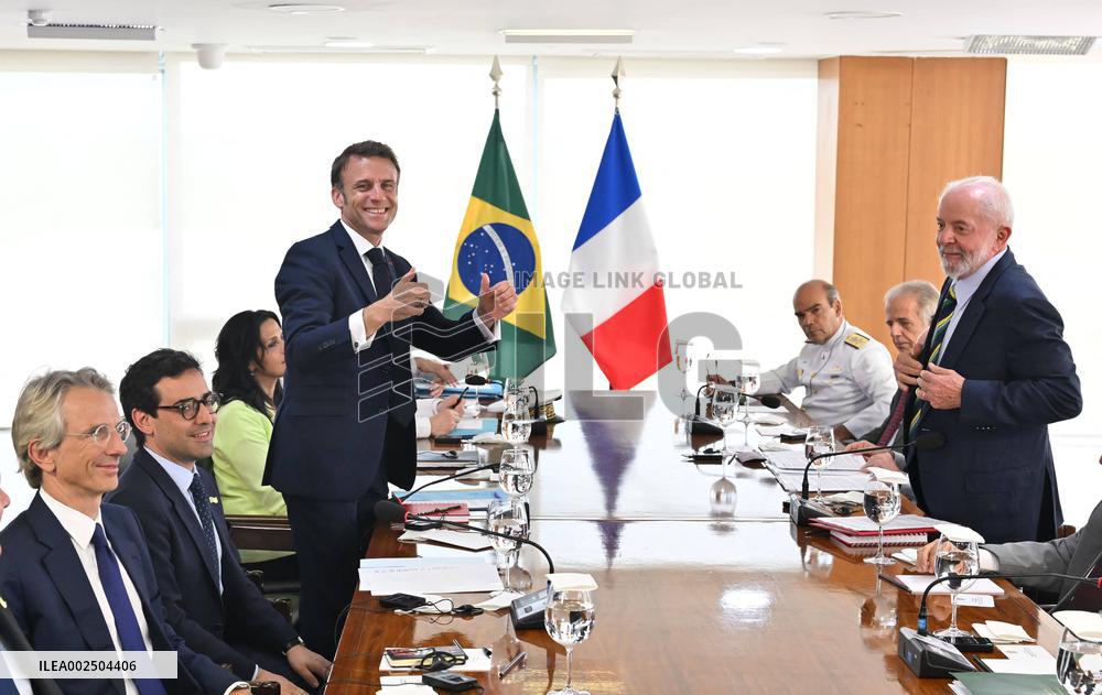Macron And Lula At The Planalto Palace - Brasilia