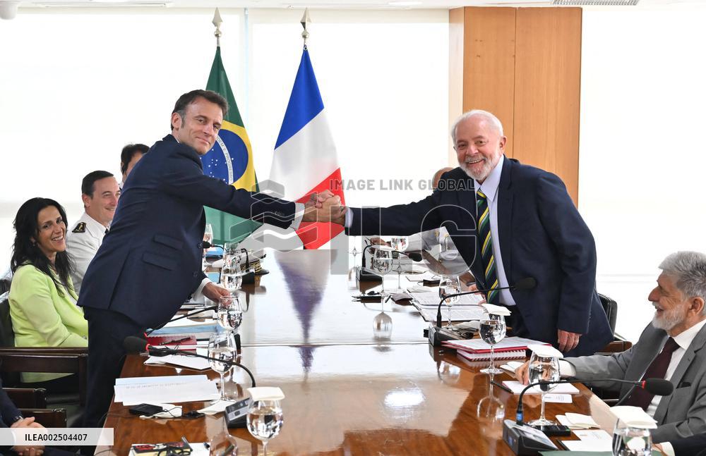 Macron And Lula At The Planalto Palace - Brasilia