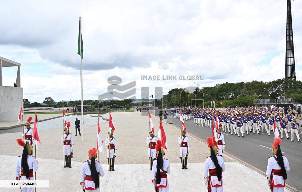 Macron And Lula At The Planalto Palace - Brasilia