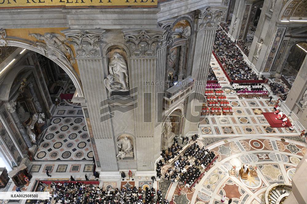 Pope Francis At The Liturgy Of The Lord's Passion on Good Friday - Vatican