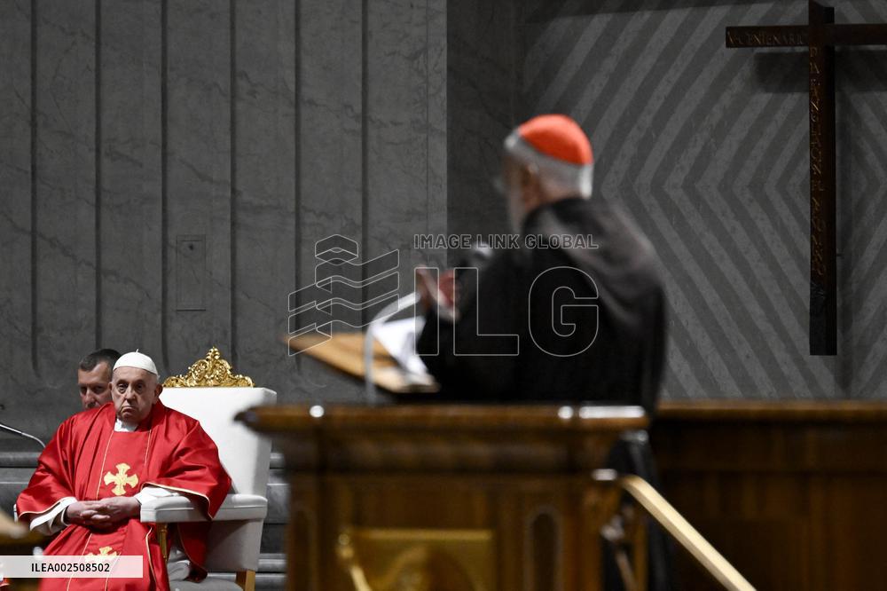 Pope Francis At The Liturgy Of The Lord's Passion on Good Friday - Vatican