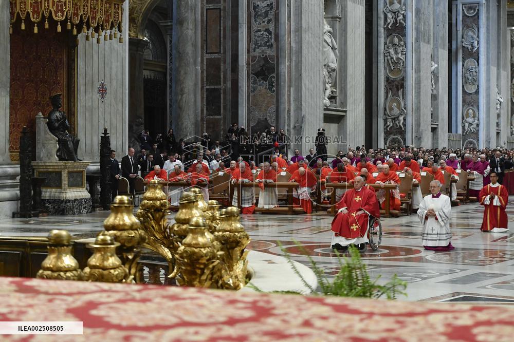 Pope Francis At The Liturgy Of The Lord's Passion on Good Friday - Vatican