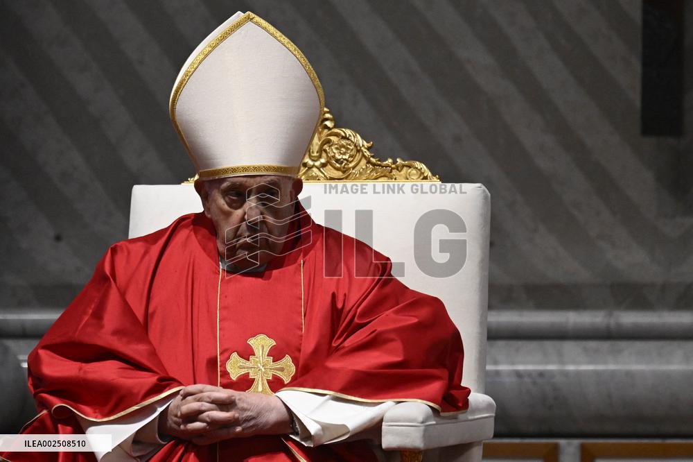 Pope Francis At The Liturgy Of The Lord's Passion on Good Friday - Vatican