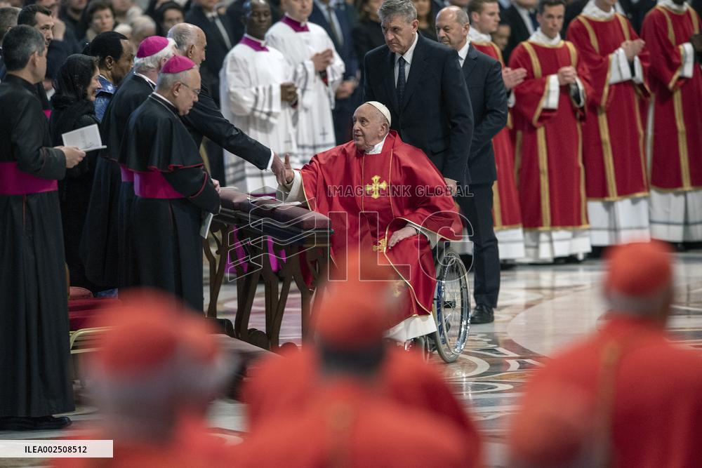 Pope Francis At The Liturgy Of The Lord's Passion on Good Friday - Vatican