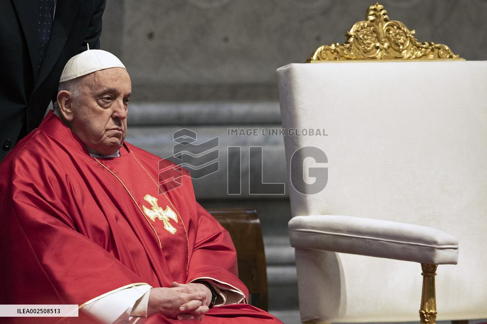 Pope Francis At The Liturgy Of The Lord's Passion on Good Friday - Vatican